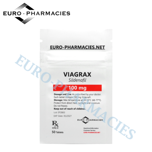 Viagrax (Sildenafil) - 100mg/tab, 50 pills/bag - Euro-Pharmacies - USA Viagrax (Sildenafil) - 100mg/tab, 50 pills/bag - Euro-Pharmacies - USA